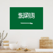 Saudi-Arabien-Flagge Poster (Küche)