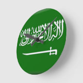 Saudi-Arabien Flagge Runde Wanduhr (Winkel)
