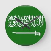 Saudi-Arabien Flagge Runde Wanduhr (Vorderseite)