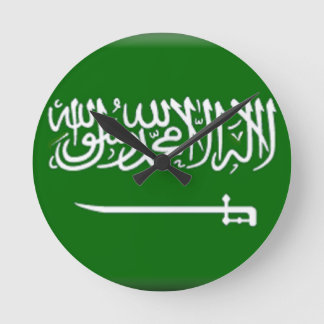 Saudi-Arabien Flagge Runde Wanduhr