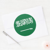 Saudi-Arabien-Flagge Runder Aufkleber (Umschlag)