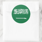 Saudi-Arabien-Flagge Runder Aufkleber (Tasche)
