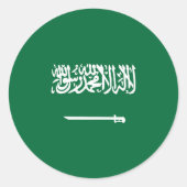 Saudi-Arabien-Flagge Runder Aufkleber (Vorderseite)