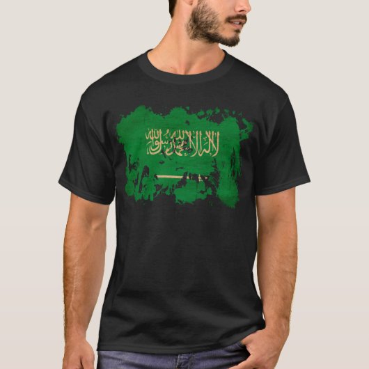 Saudi-Arabien Flagge T-Shirt (Vorderseite)
