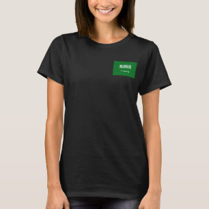 Saudi-Arabien-Flagge und Karte dk T-Shirt