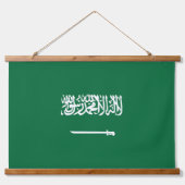 Saudi-Arabien-Flagge Wandteppich Mit Holzrahmen (Vorderseite 2)