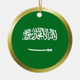 Saudi-Arabien-Flaggen-Ornament Keramikornament