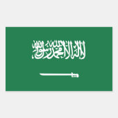 Saudi-Arabien Flaggenaufkleber Rechteckiger Aufkleber (Vorderseite)