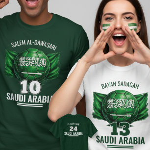 Saudi-Arabien Fußball-Nationalflagge-Heritage Socc T-Shirt