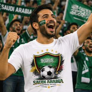 Saudi-Arabien Fußballfan Saudi Fußball Weltmeister T-Shirt