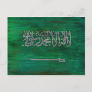 Saudi-Arabien hat die saudische Flagge in Bedrängn Postkarte
