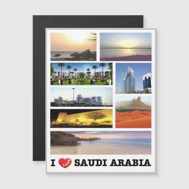 Saudi-Arabien - I Liebe - Magnetkarte (Vorne/Hinten)