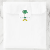 Saudi-Arabien Offizieller Wappen-Heraltrockensymbo Runder Aufkleber (Tasche)