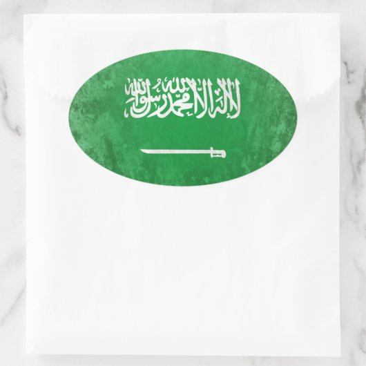 Saudi-Arabien Ovaler Aufkleber (Tasche)