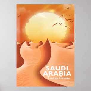 Saudi-Arabien Per Flugreiseplakat Poster