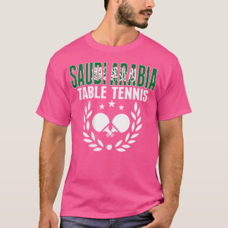 Saudi-Arabien Ping Pong liebt Saudi-Tischtennis S T-Shirt