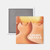 Saudi-Arabien - Reiseplakat Magnet (Vorderseite/Rückseite)