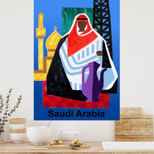 Saudi-Arabien Reiseplakat Poster (Küche)