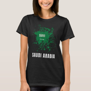 Saudi Arabien Retro Vintage Wasserfarben Sport Sau T-Shirt