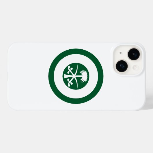 Saudi-Arabien-Roundel-Nationalflagge-Symbol Armee Case-Mate iPhone Hülle (Rückseite (Horizontal))