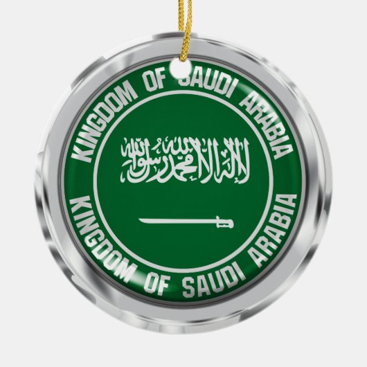 Saudi-Arabien-Runde Keramik Ornament (Vorne)