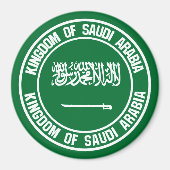 Saudi-Arabien-Runde Magnet (Vorne)