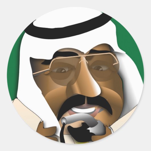 Saudi-Arabien Runder Aufkleber (Vorderseite)