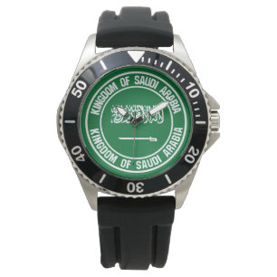 Saudi-Arabien rundes Emblem Armbanduhr