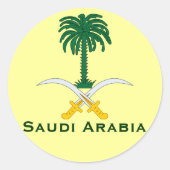 Saudi-Arabien-Rundschreiben* Runder Aufkleber (Vorderseite)