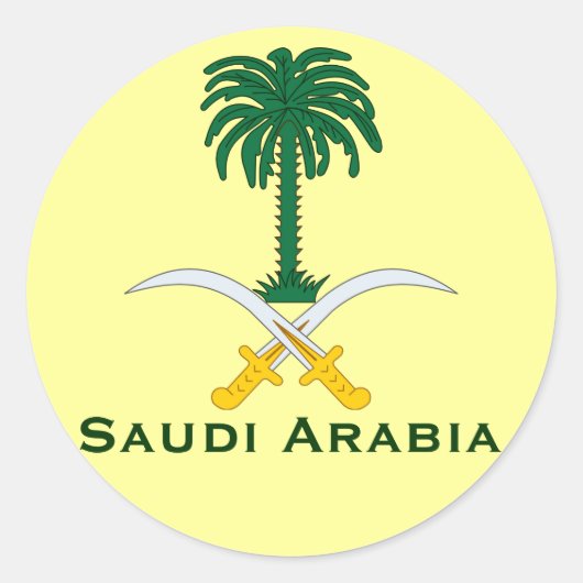 Saudi-Arabien-Rundschreiben* Runder Aufkleber (Vorderseite)