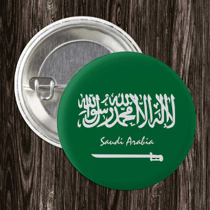 Saudi-Arabien-Taste, patriotische saudische Flagge Button