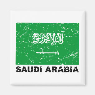 Saudi-Arabien Vintage-Flagge Magnet