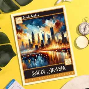 Saudi-Arabien Vintage Malerei Postkarte