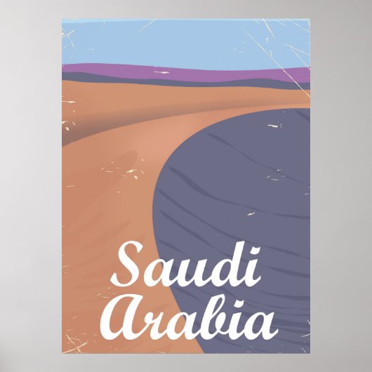 Saudi-Arabien Vintage Reiseplakat Poster (Vorne)