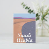 Saudi-Arabien Vintage Reiseplakat Postkarte (Stehend Vorderseite)