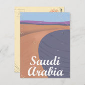 Saudi-Arabien Vintage Reiseplakat Postkarte (Vorne/Hinten)