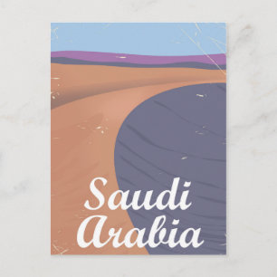 Saudi-Arabien Vintage Reiseplakat Postkarte