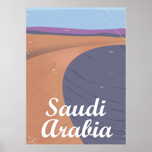 Saudi-Arabien Vintage-Reiseposter Poster