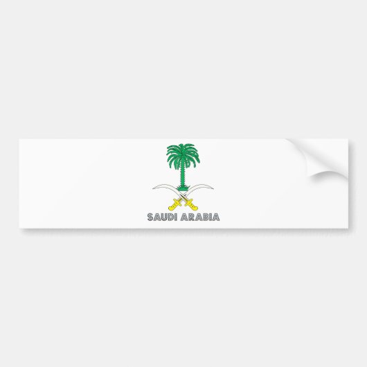 Saudi-Arabien Wappen Autoaufkleber (Vorne)