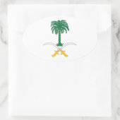 Saudi-Arabien-Wappen Ovaler Aufkleber (Tasche)