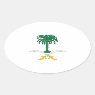 Saudi-Arabien-Wappen Ovaler Aufkleber