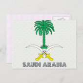Saudi-Arabien-Wappen Postkarte (Vorne/Hinten)