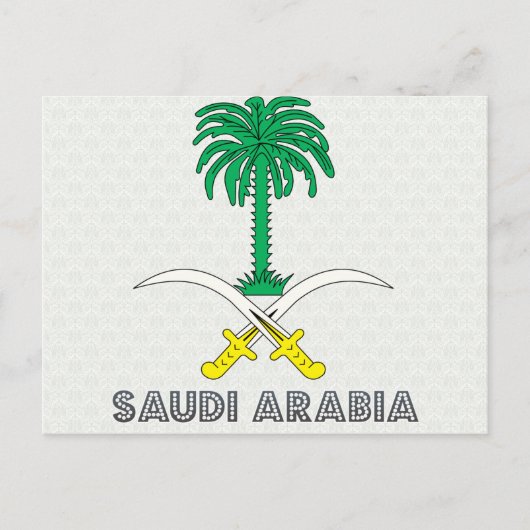 Saudi-Arabien-Wappen Postkarte (Vorderseite)