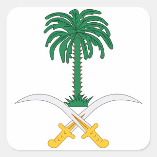Saudi-Arabien Wappen Quadratischer Aufkleber