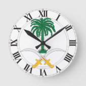Saudi-Arabien Wappen Runde Wanduhr (Vorderseite)