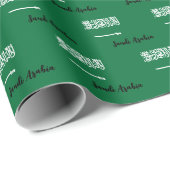 Saudi-Arabien-Wrapping Paper, Patriotische saudisc Geschenkpapier (Rolleneckpunkt)