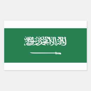 Saudi-Arabiens Flaggenaufkleber Rechteckiger Aufkleber