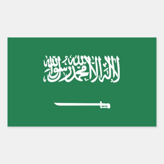 Saudi-Arabiens Flaggenkleber Rechteckiger Aufkleber (Vorderseite)