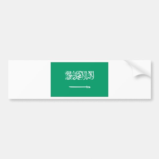 Saudi-arabische Flagge Autoaufkleber (Vorne)
