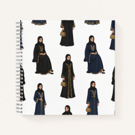 Saudi-Arabische Frauen in Abayas Notizblock
